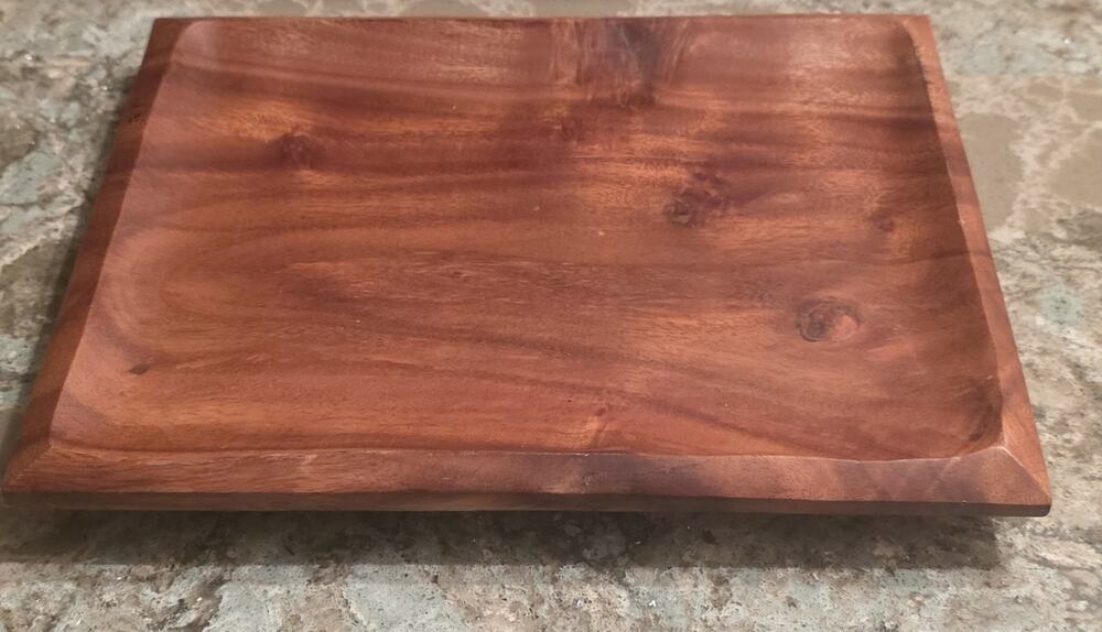 Hawaiian Wood Nokaio Tray Board 10 Inches By 8 Inches Handcarved Hardwood